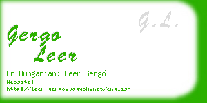 gergo leer business card